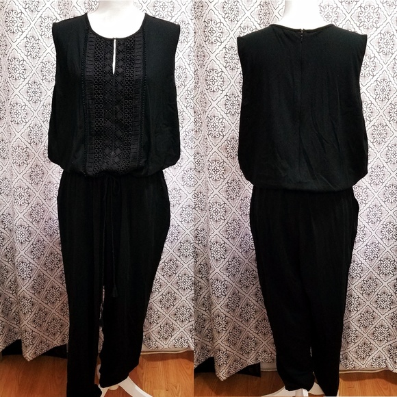 polo jumpsuit black
